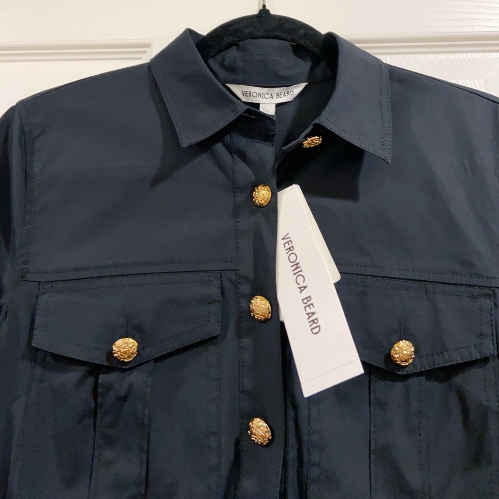 NWT $498 Veronica Beard Saude Cargo Dress - Picture 10 of 11